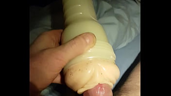 Using my fleshlite to cum