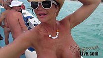 Deauxma Dancing naked on a catamaran in Jamaica